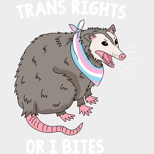 Trans Rights Or I Bites - Transgender DTF Transfers transfer-kingdom Light Color Design (See Imaging)