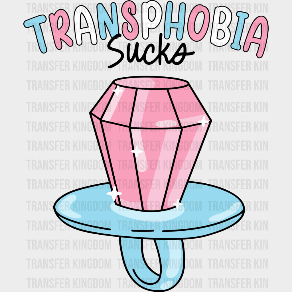Transphobia Sucks - Transgender DTF Transfers transfer-kingdom Dark Color Design (See Imaging)