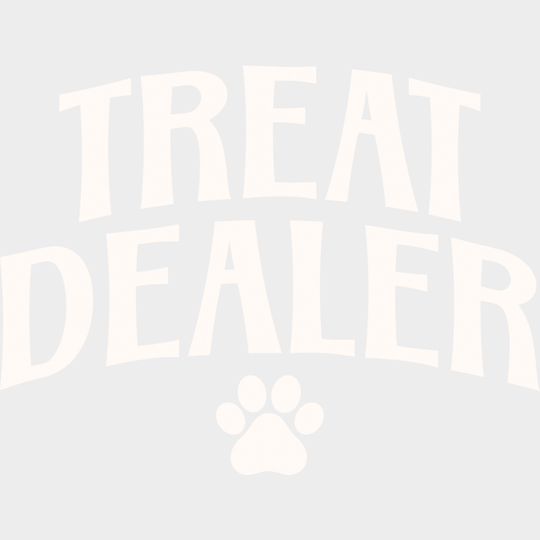 Treat Dealer Paw Design - Dogs DTF Transfer Adult Unisex - S & M (10’’) / Light Color Design (See Imaging)