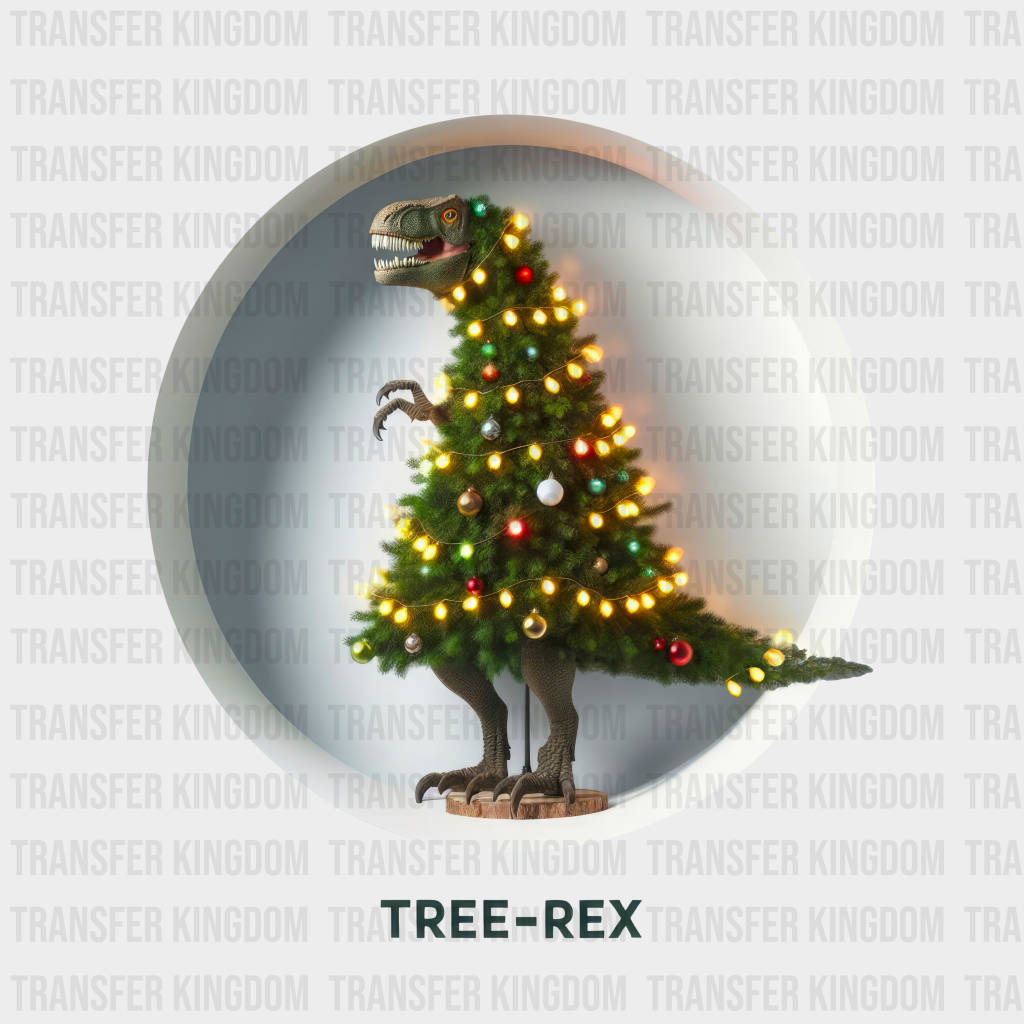 Tree-Rex Christmas Design - Dtf Heat Transfer