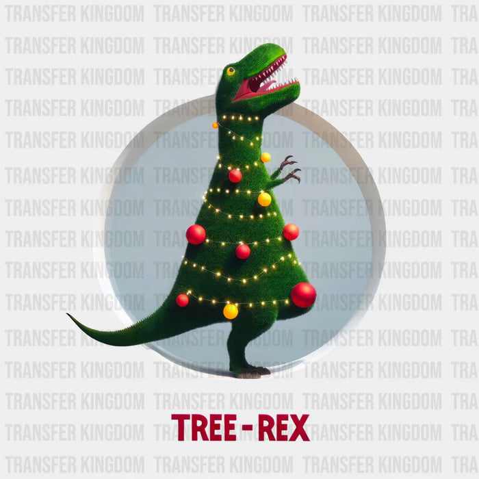 TREE-REX, T-REX Christmas Design - DTF heat transfer