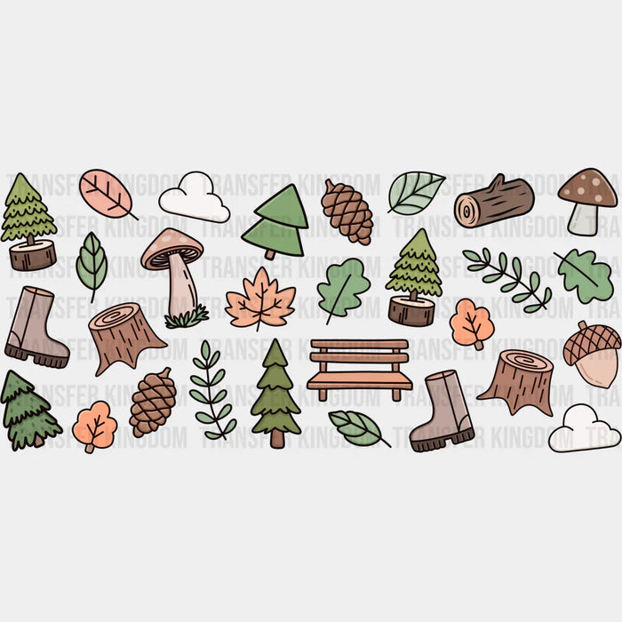 Trees Leafs Boots - Outdoor Cup Wrap UV Sticker Permanent UV DTF Decal