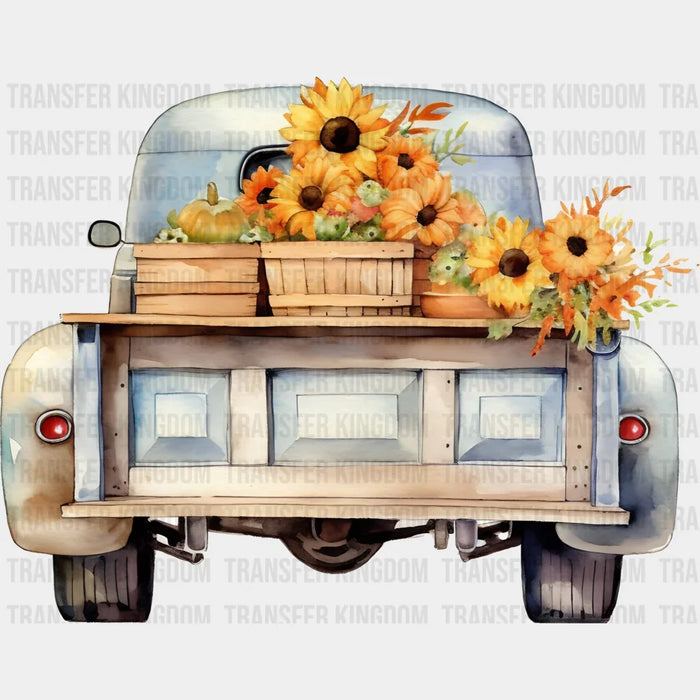 TRUCK FLOWERS Design - DTF heat transfer