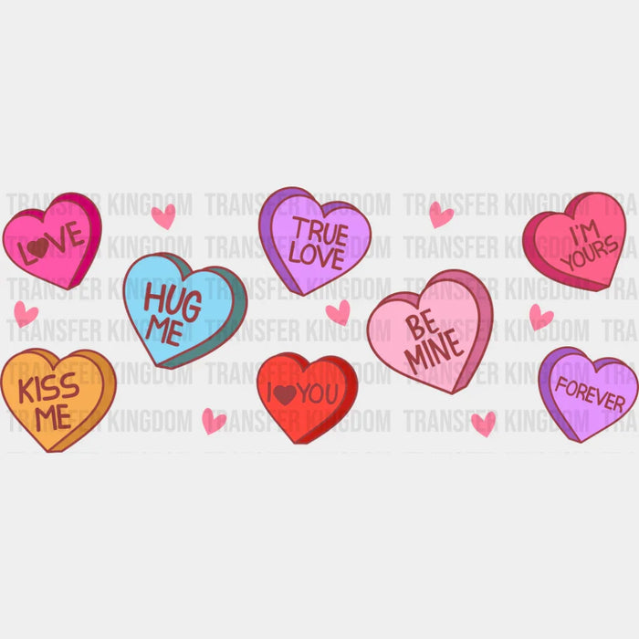 True Love Hearts - Valentine's Day Cup Wrap UV Sticker Permanent UV DTF Decal
