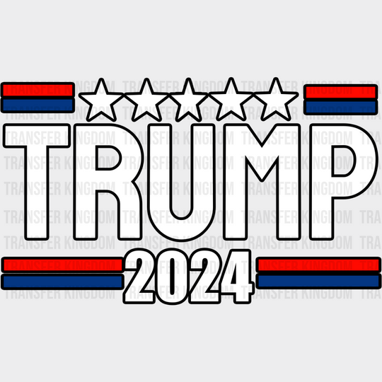 Trump 2024 Stars And Stripes - Theme Dtf Transfer Unisex S & M (10’) / Dark Color Design See Imaging