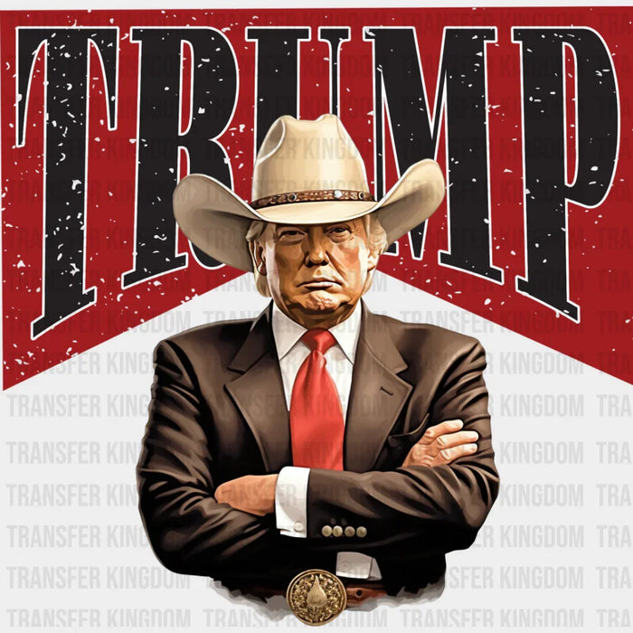 Trump Red Cowboy Design - Trump DTF Transfer