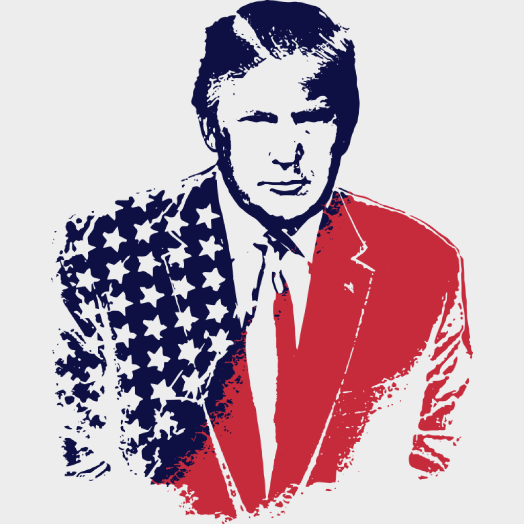 Trump Stars - Trump DTF Transfer Adult Unisex - S & M (10’’) / Light Color Design (See Imaging)