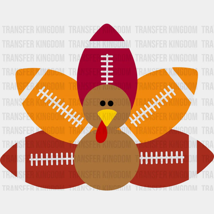 Turkey Football Yellow And Brown - Thanksgiving DTF Transfer