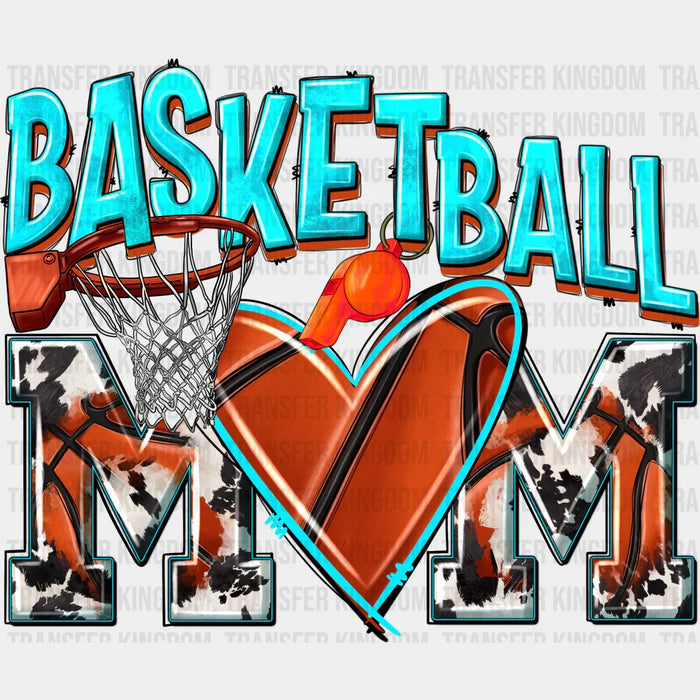 Turquoise Basketball Mom Design  - Basketball DTF Heat Transfer