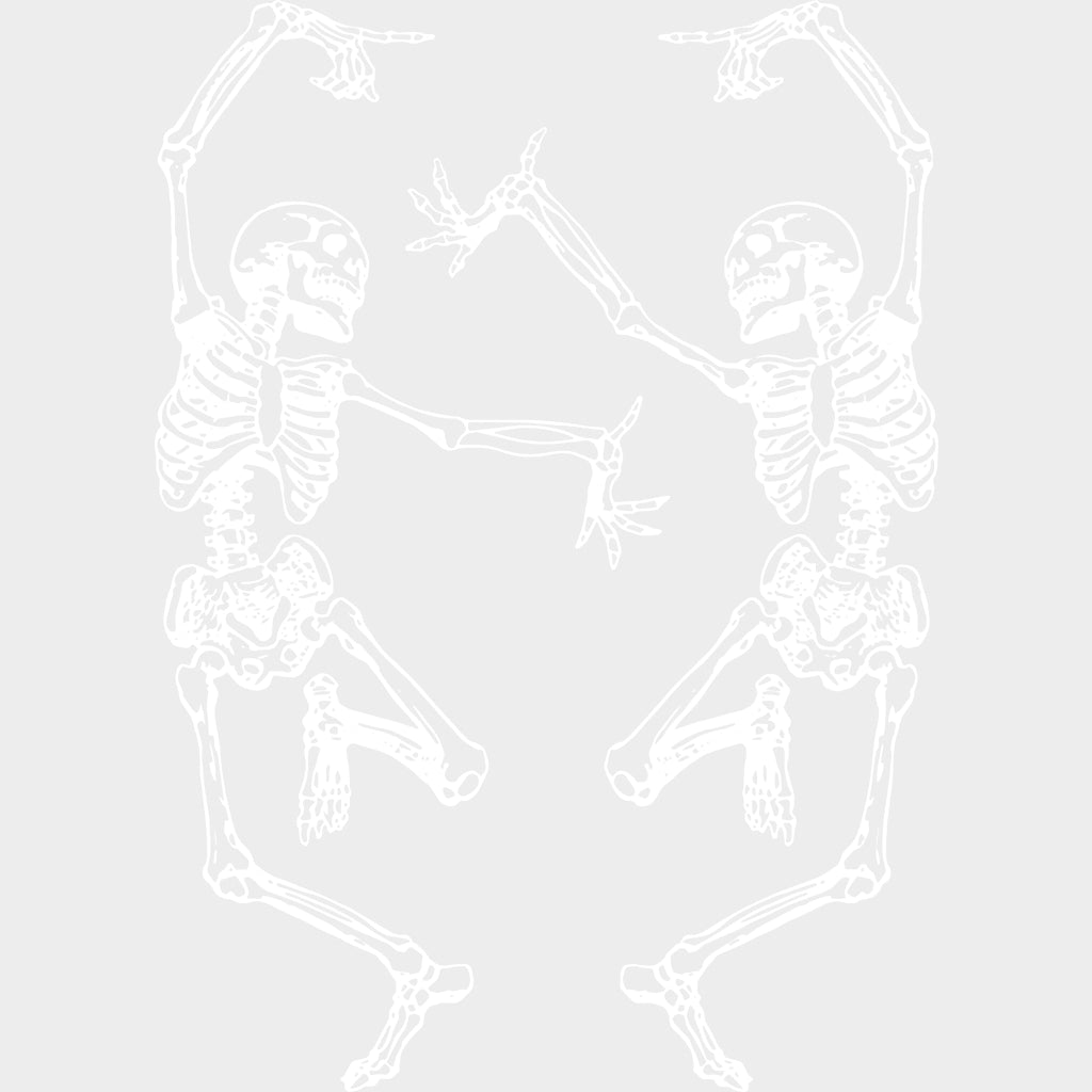 Two Skeletons Dancing - Skeleton DTF Transfers transfer-kingdom Light Color Design (See Imaging)