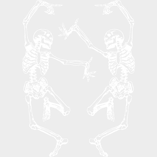 Two Skeletons Dancing - Skeleton DTF Transfers transfer-kingdom Light Color Design (See Imaging)