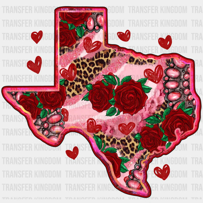 TX MAP ROSES - DTF heat transfer