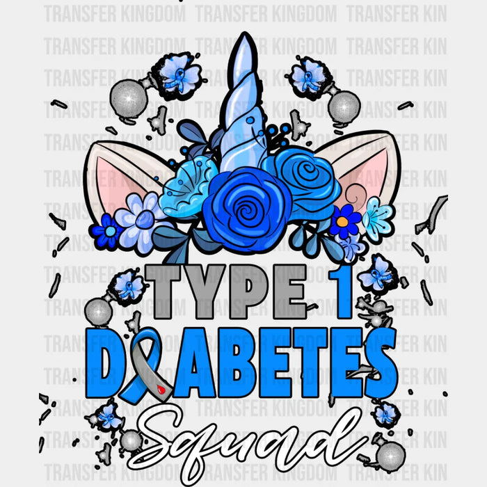 Type 1 Diabetes Squad - Diabetes DTF heat transfer