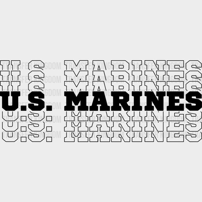 U.S. Marines B&W - Marines DTF Transfers