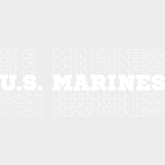 U.S. Marines B&W - Marines DTF Transfers - Adult Unisex - S & M (10’’) / Light Color Design (See Imaging)