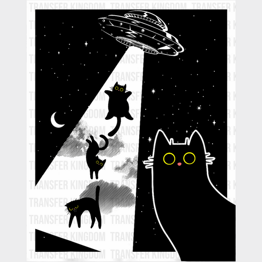 UFO Abducted Cats - Cats DTF Transfer