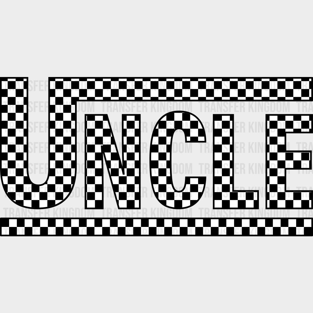 Uncle Checkered Design - Uncle DTF Transfers transfer-kingdom Dark Color Design (See Imaging)