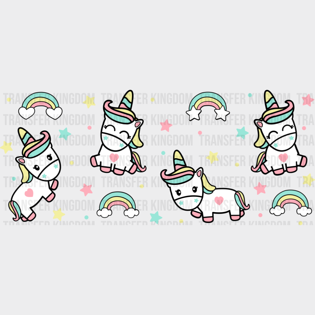 Unicorns - General Cup Wrap UV Sticker Permanent UV DTF Decal UVDTF