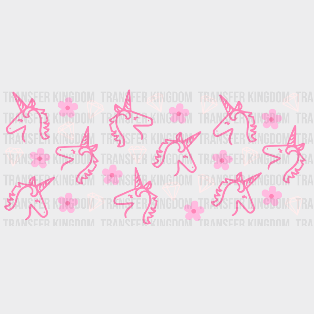 Unicorns Uv Dtf Transfer Cup Wrap Sticker