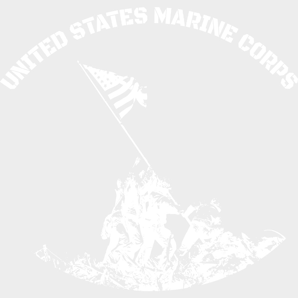 United States Marine Corps US Flag - Marines DTF Transfers - Adult Unisex - S & M (10’’) / Light Color Design (See