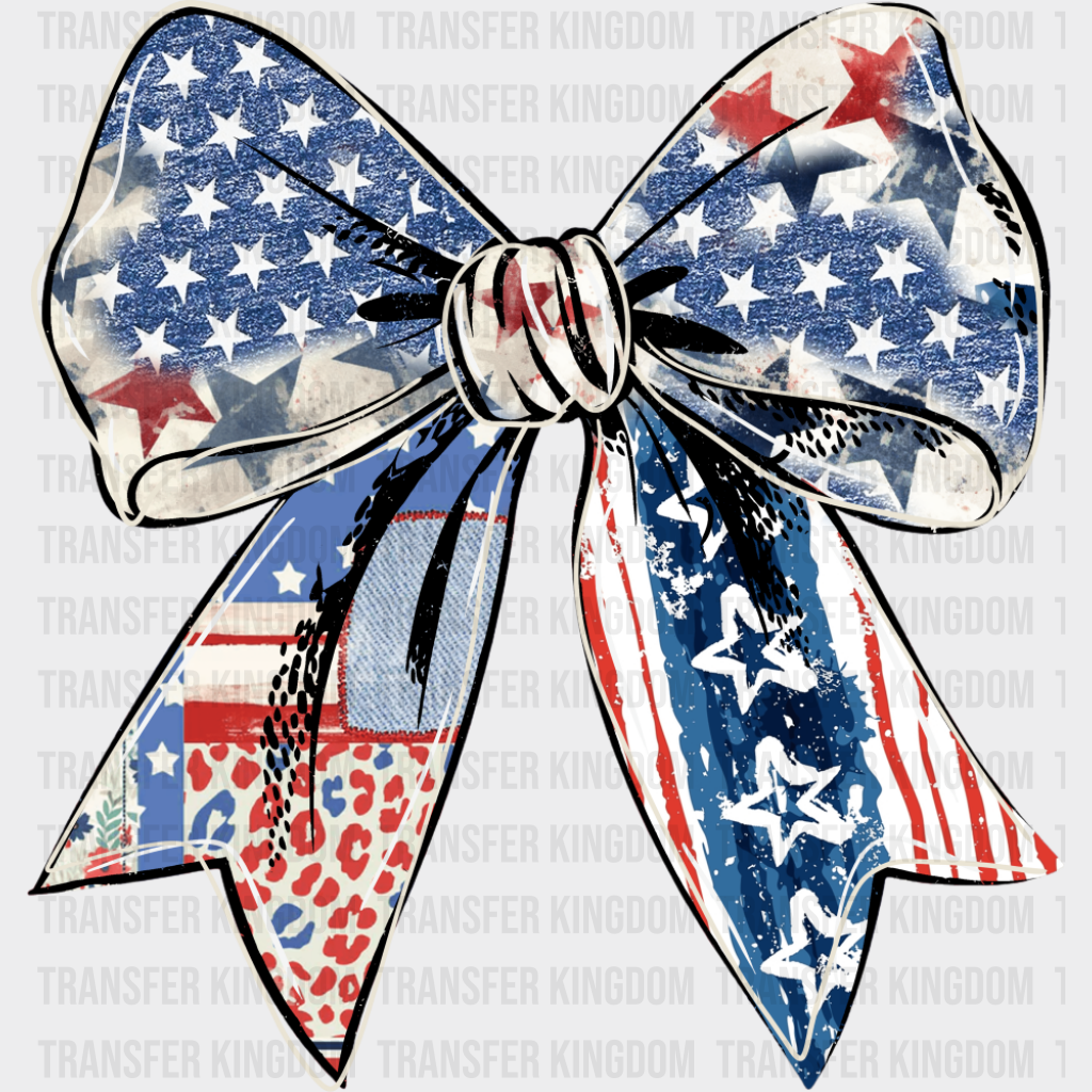 US Flag Bowtie - 4th Of July DTF Transfer
