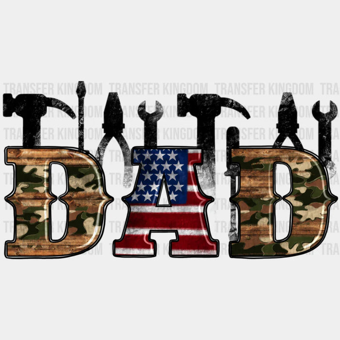 US Flag DAD Design - DTF heat transfer