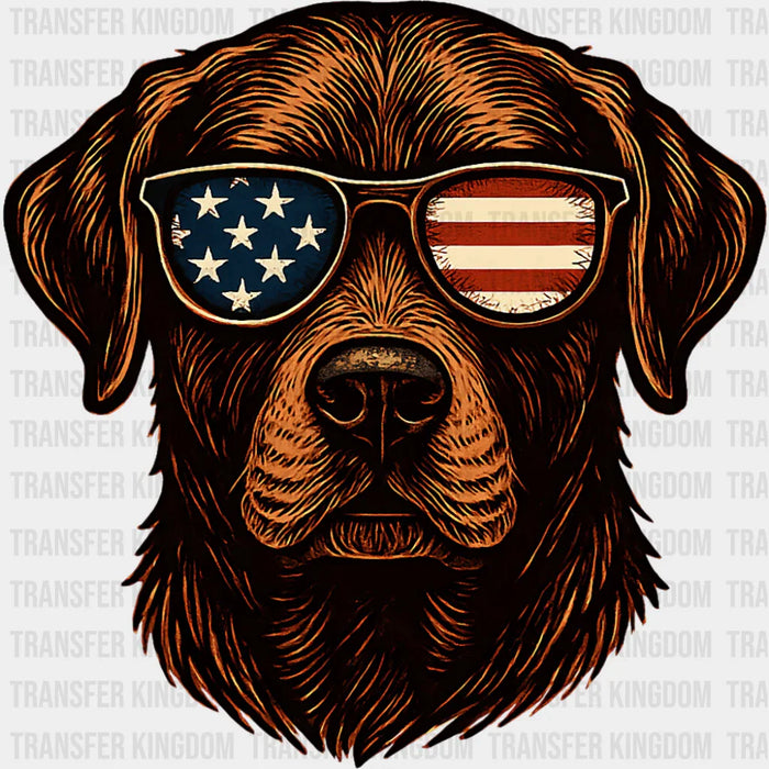 US Flag Glasses - Dogs DTF Transfer