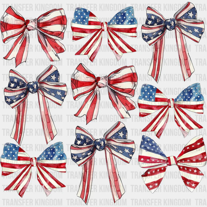 US Flag Ribbons - 4th Of July DTF Transfer