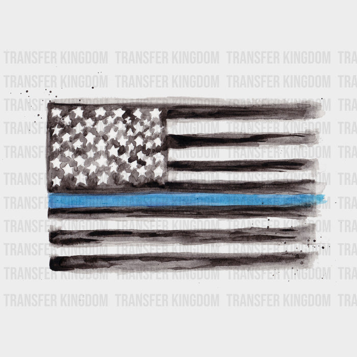 US Flag Watercolor - Police DTF Transfers
