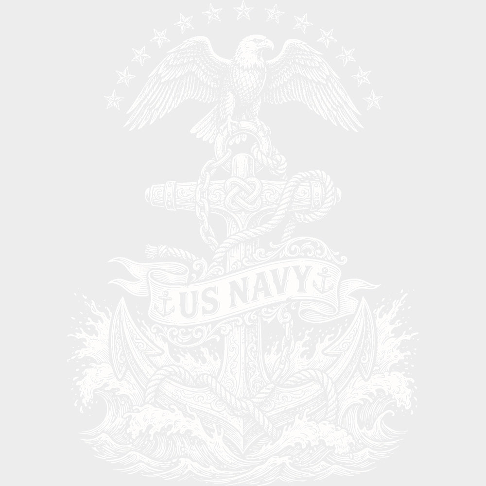 US Navy Four Colors - Navy DTF Transfers - Adult Unisex - S & M (10’’) / Light Color Design (See Imaging)