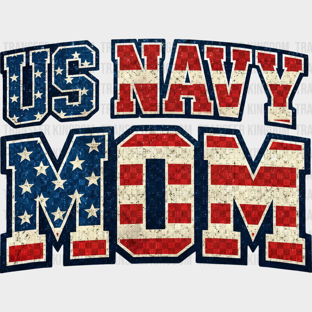 US Navy Mom Patch Style - Navy DTF Transfers