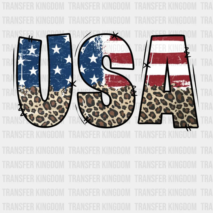 USA LEOPARD FLAG DTF Transfer