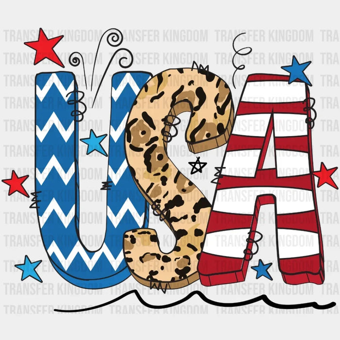 USA Letters  DTF Transfer