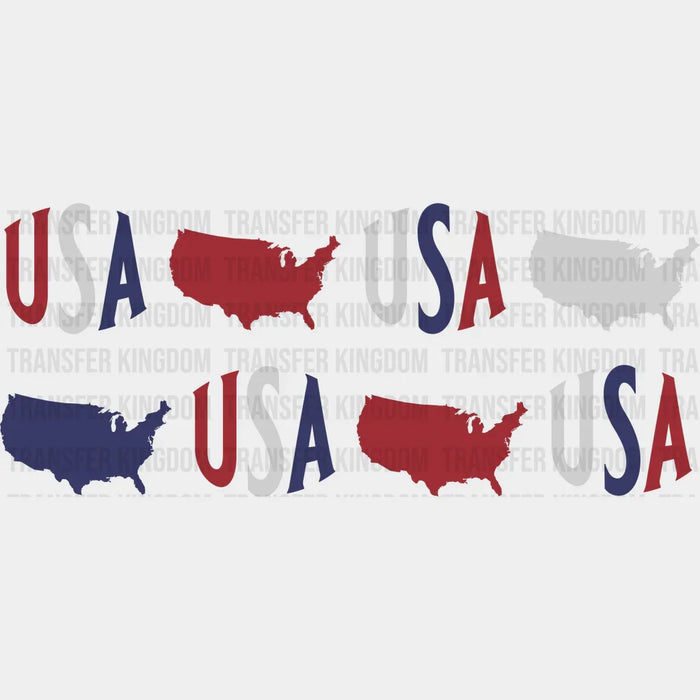 USA Map Design - 4th Of July Cup Wrap UV Sticker Permanent UV DTF Decal