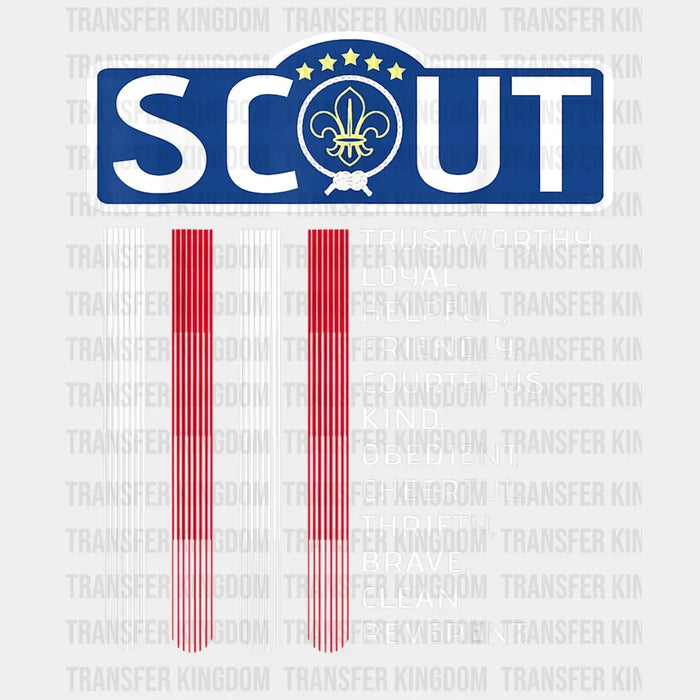 USA Scout - American Flag Scout Law Design - DTF heat transfer