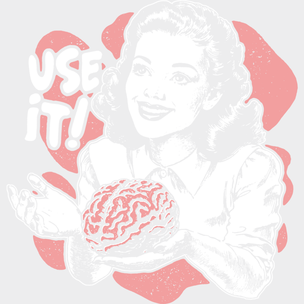 Use It Brain Design - Funny DTF Transfer Adult Unisex - S & M (10’’) / Light Color Design (See Imaging)