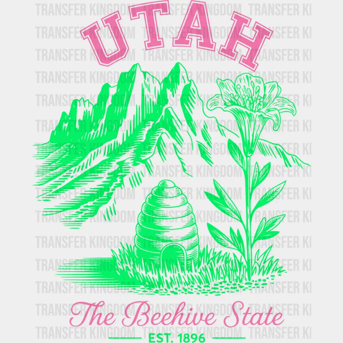 Utah The Beehive State - States & Cities DTF Transfer