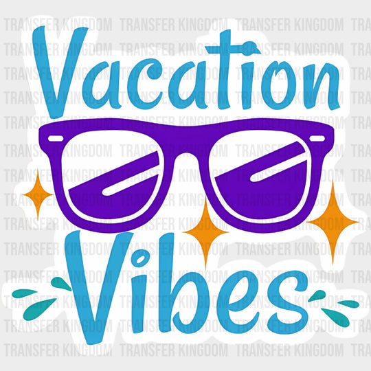 Vacation Vibes Purple Sunglasses - Family Trip DTF Transfers