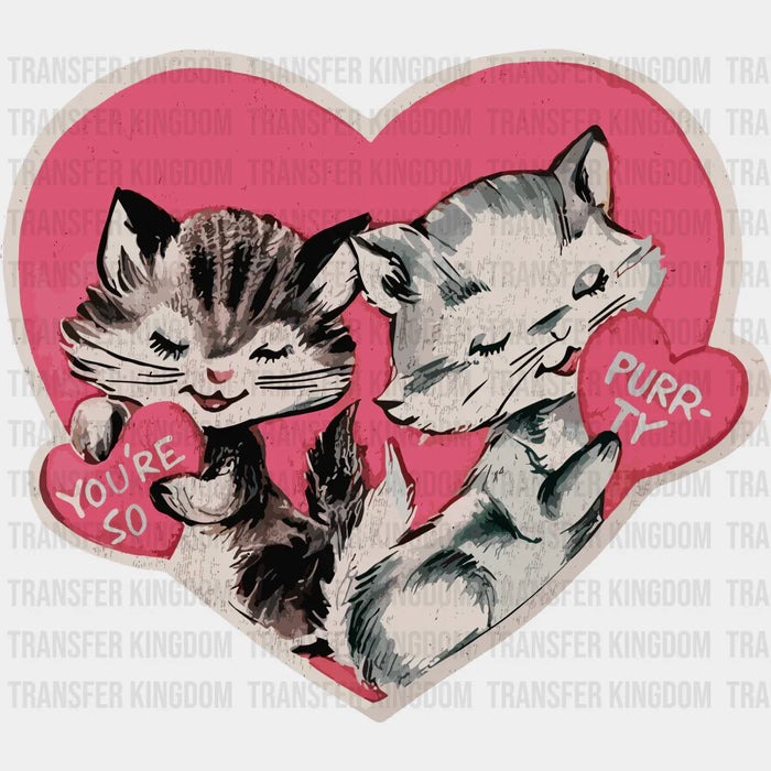 Valentine Cats Valentine's Day Design - DTF heat transfer