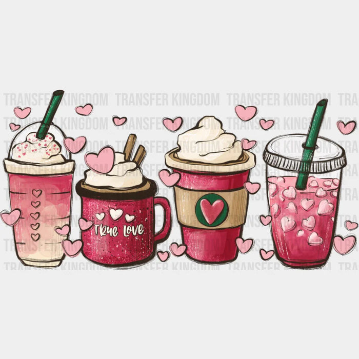 Valentine Drinks - Valentine's Day DTF Transfer