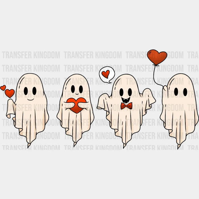 Valentıne Ghosts Cute Valentine's Day Design - DTF heat transfer