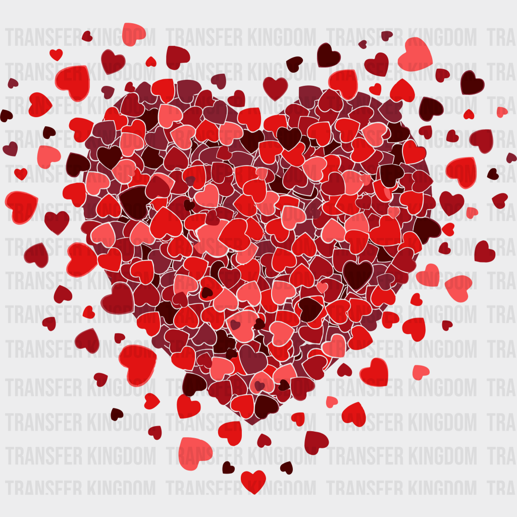 Valentine Heart Valentines Day Design - Dtf Heat Transfer