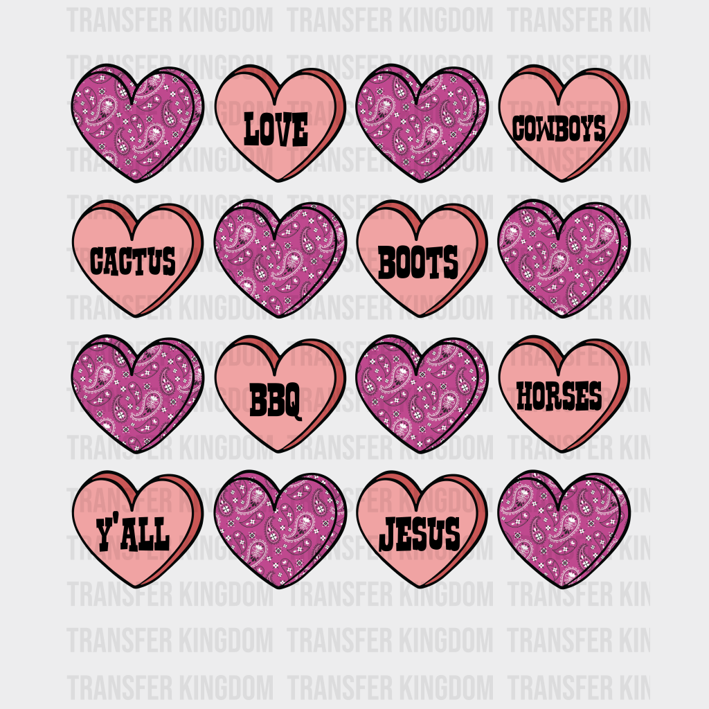 VALENTINE HEARTS - DTF heat transfer - transfer-kingdom