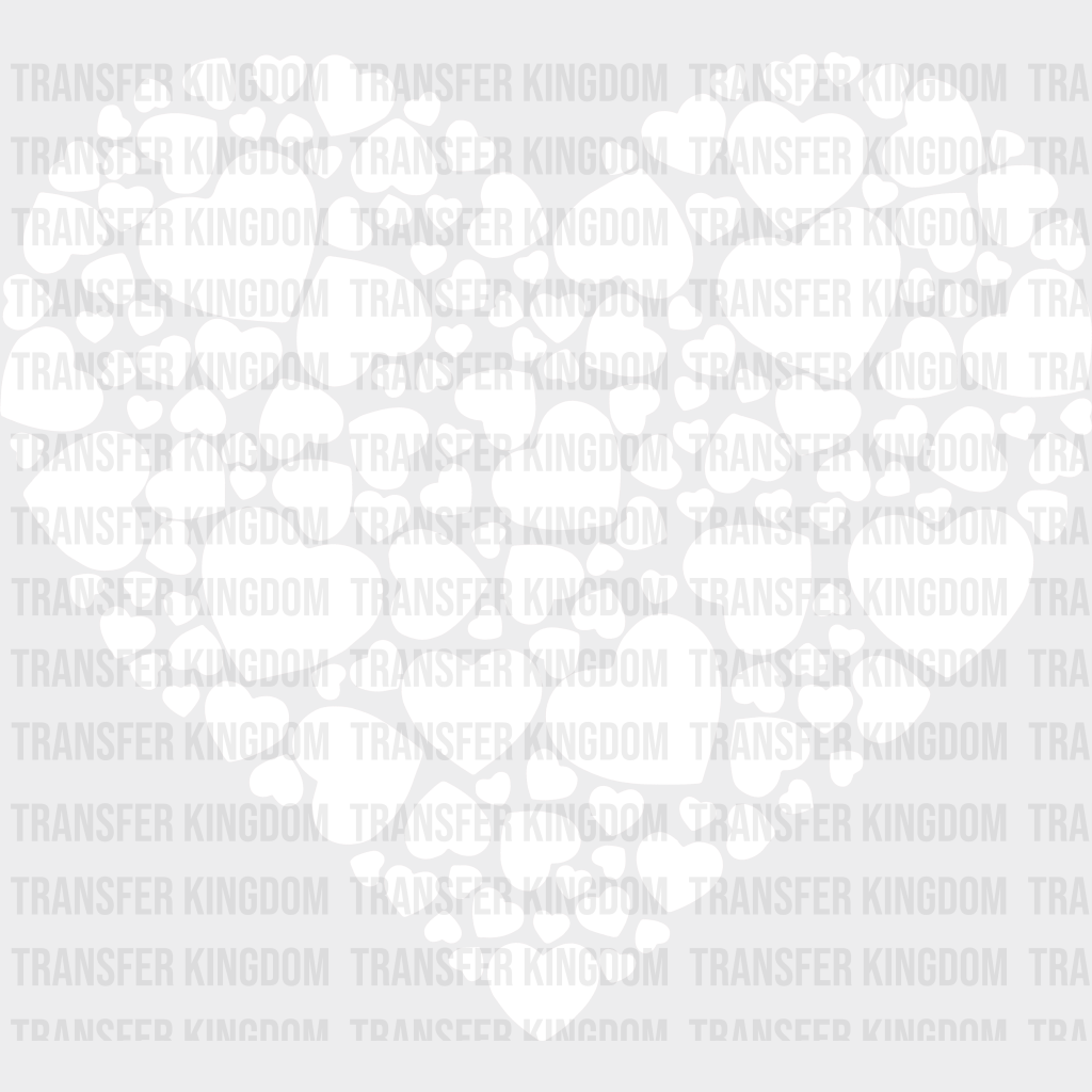 Valentine Hearts Valentines Day Design - Dtf Heat Transfer Unisex S & M ( 10 ) / Light Color See