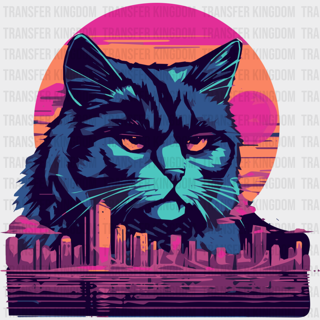 Vaporwave Cat - Cats DTF Transfer