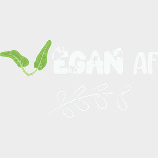 Vegan AF - Vegan DTF Transfers - Adult Unisex - S & M (10’’) / Light Color Design (See Imaging)