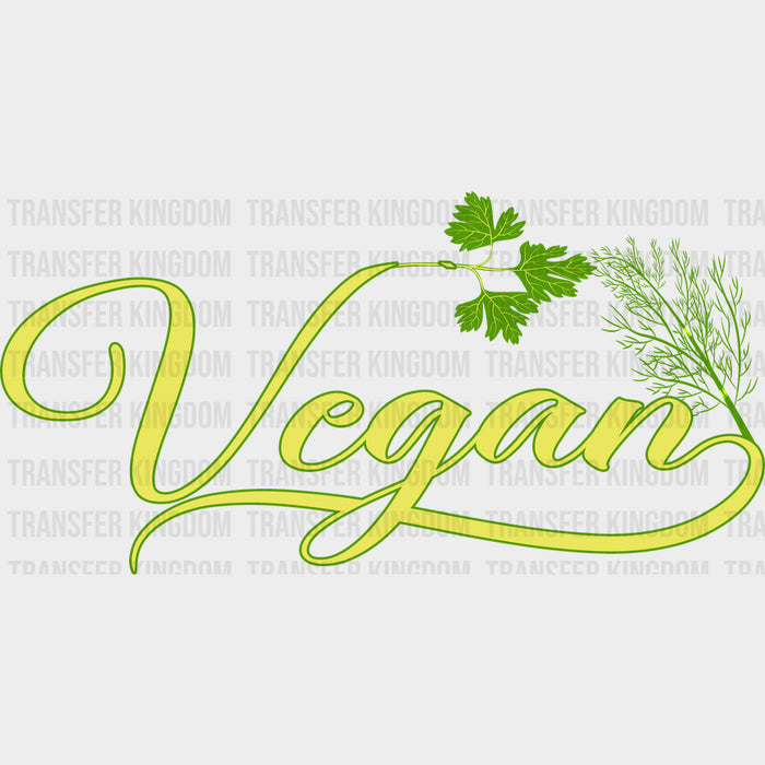 Vegan, Cursive Text - Vegan DTF Transfers