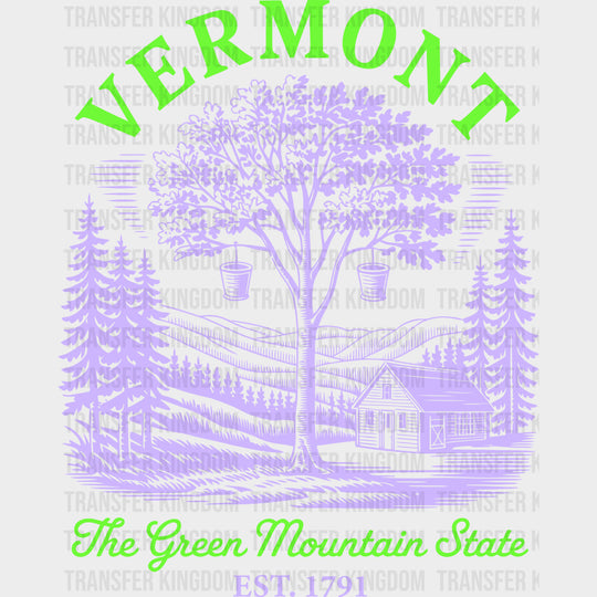 Vermont The Green Mountain State - States & Cities DTF Transfer