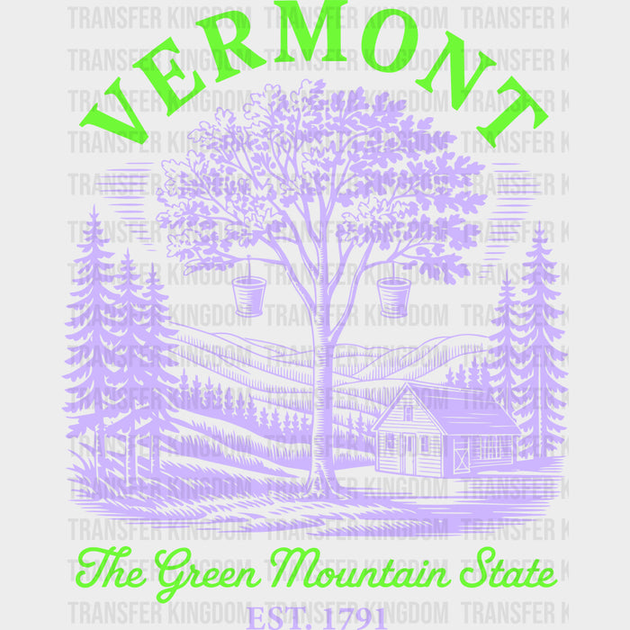 Vermont The Green Mountain State - States & Cities DTF Transfer