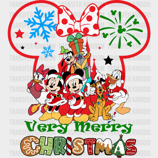 Very Merry Christmas - Disney Iron On Dtf Transfer Unisex S & M (10’’) / Minnie Dark Color